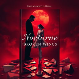 A beautifully crafted book cover design for 'Nocturne of Broken Wings'