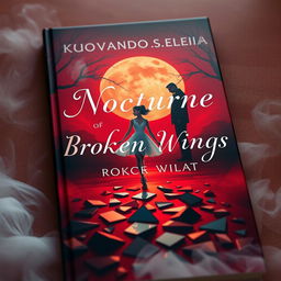 A beautifully crafted book cover design for 'Nocturne of Broken Wings'