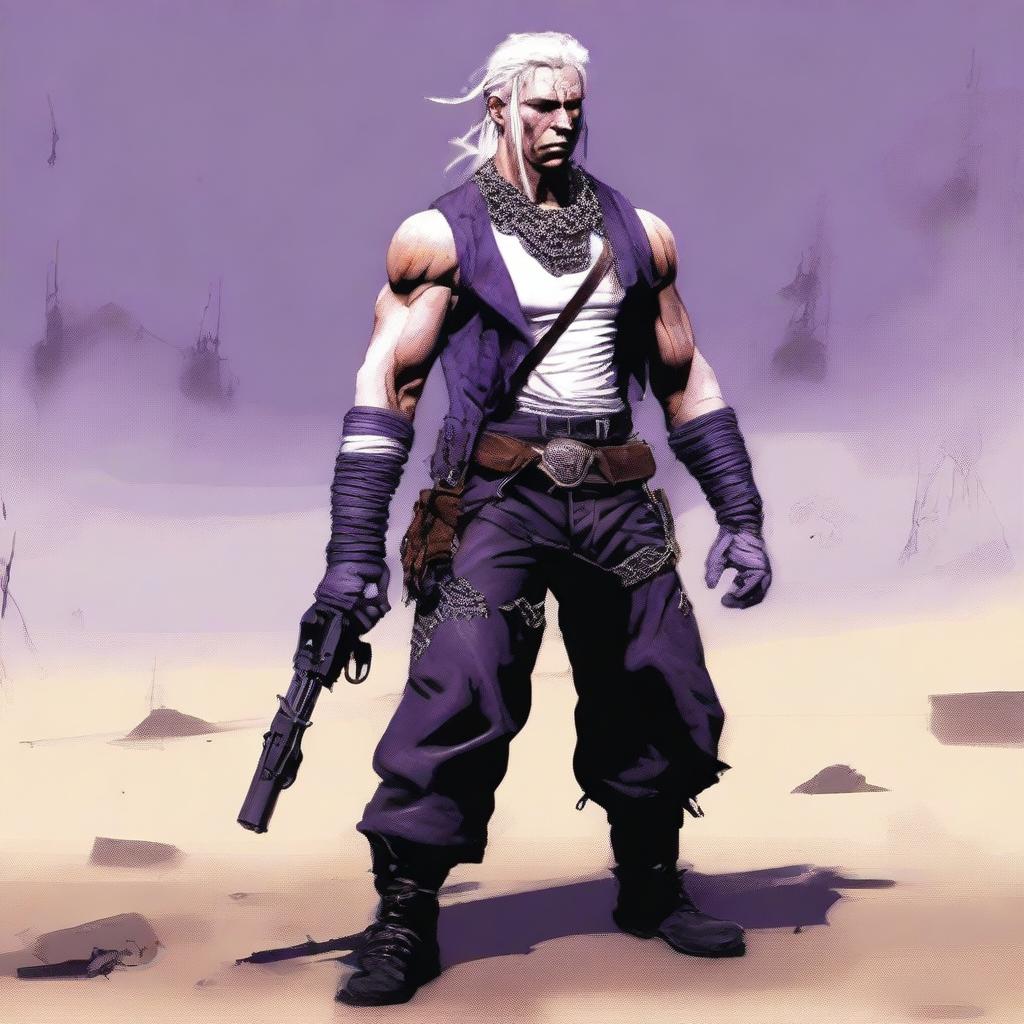 The image shows a unique white male in combat mode