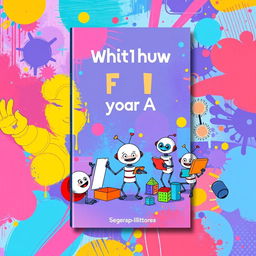 A vibrant and playful eBook cover design featuring a whimsical and colorful abstract background that suggests creativity and fun with AI technology