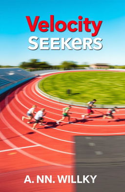 A dynamic book cover titled 'Velocity Seekers' by A