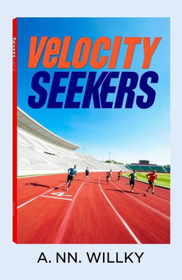 A dynamic book cover titled 'Velocity Seekers' by A