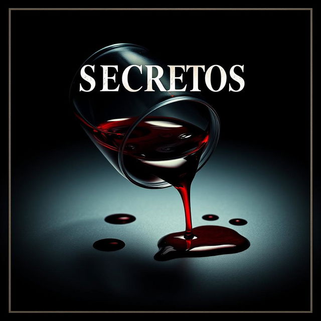 A cinematic movie poster featuring an overturned wine glass with red wine spilling out, creating a dramatic and intense scene