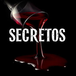 A cinematic movie poster featuring an overturned wine glass with red wine spilling out, creating a dramatic and intense scene