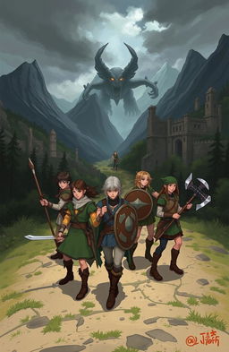 Seven friends embark on an epic adventure into a forgotten kingdom, filled with ancient ruins and mysterious landscapes