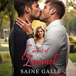 A striking and evocative book cover featuring two men engaged in a loving kiss, showcasing their deep affection for each other