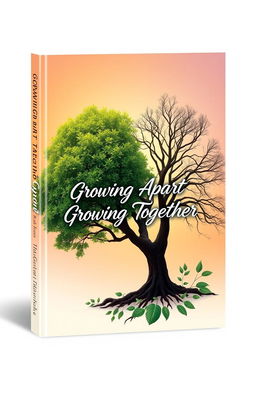 A stunning book cover design featuring the title 'Growing Apart Growing Together'