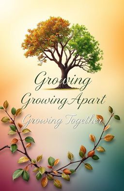 A stunning book cover design featuring the title 'Growing Apart Growing Together'