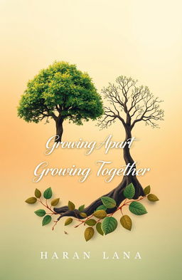 A stunning book cover design featuring the title 'Growing Apart Growing Together'