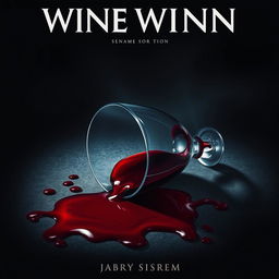 A cinematic movie poster featuring a wine glass overturned on the ground, with red wine spilling out and creating a pool