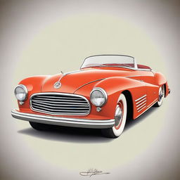 This high-quality digital art piece presents a contemporary rendition of the classic Auburn 851 Boat Tail Speedster