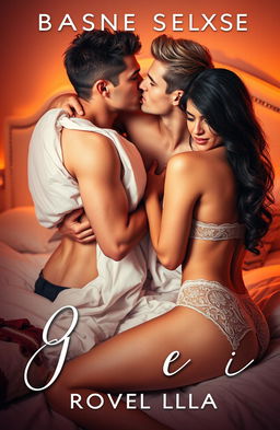 A sensual erotica novella book cover featuring a cozy bedroom scene