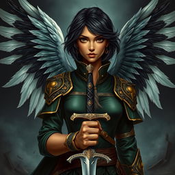 A book cover featuring a 19-year-old female character with dark brown skin and striking features
