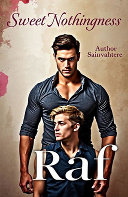 A dramatic book cover featuring a strong brunette man standing confidently over a shorter, handsome blond man who appears weak and vulnerable