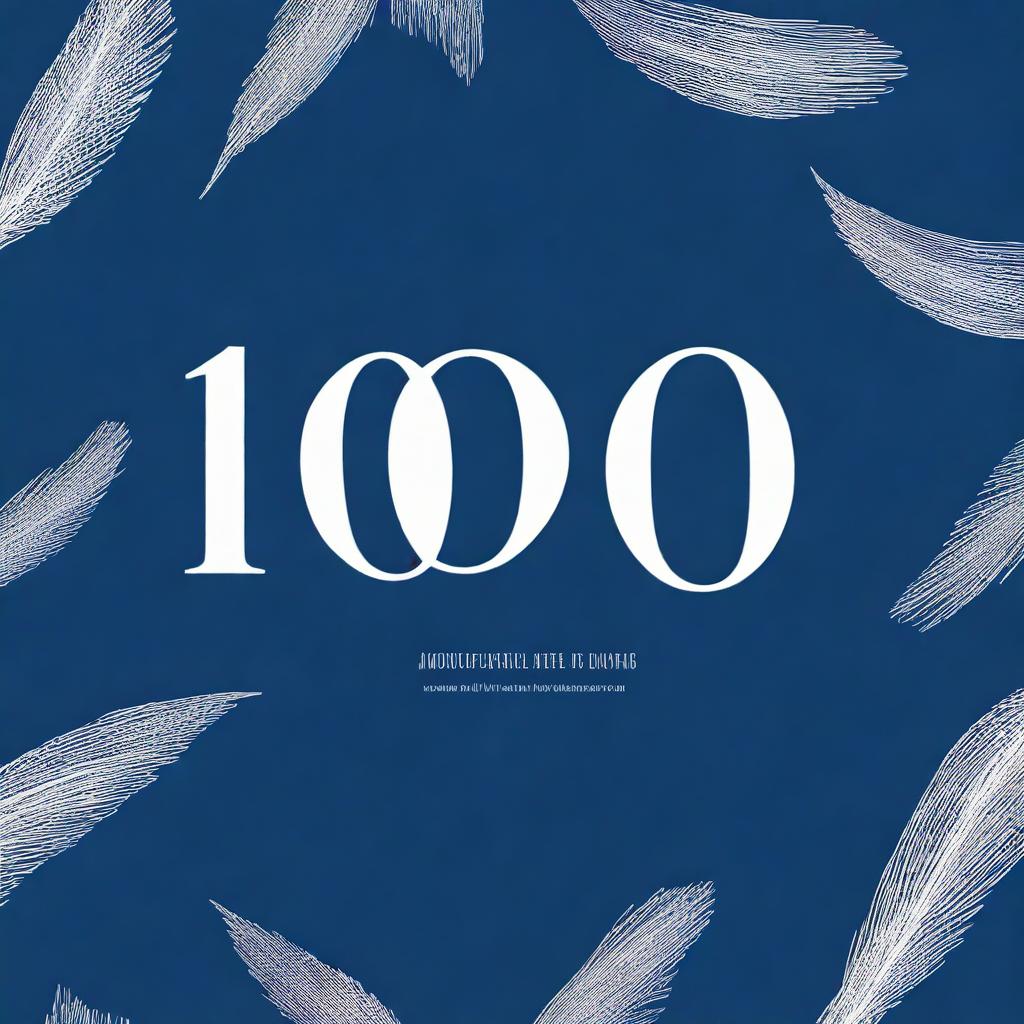 This is a digital art book cover for '100 Poems'