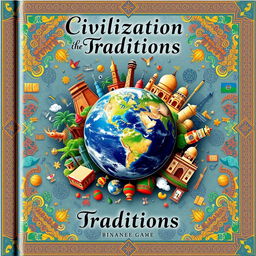 A beautifully designed book cover showcasing the diverse civilizations of the world