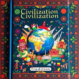 A beautifully designed book cover showcasing the diverse civilizations of the world