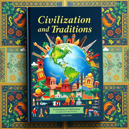 A beautifully designed book cover showcasing the diverse civilizations of the world