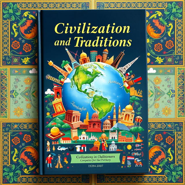 A beautifully designed book cover showcasing the diverse civilizations of the world