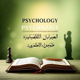 The cover design of a book titled 'Psychology from the Perspective of the Quran and Hadith'
