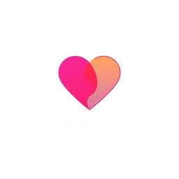 A logo design for a dating app, featuring a heart symbol that incorporates modern elements and vibrant colors