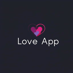 A logo design for a dating app, featuring a heart symbol that incorporates modern elements and vibrant colors