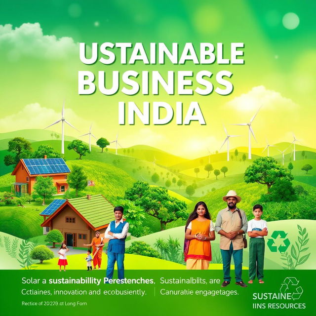 A visually striking poster promoting sustainable business practices in India