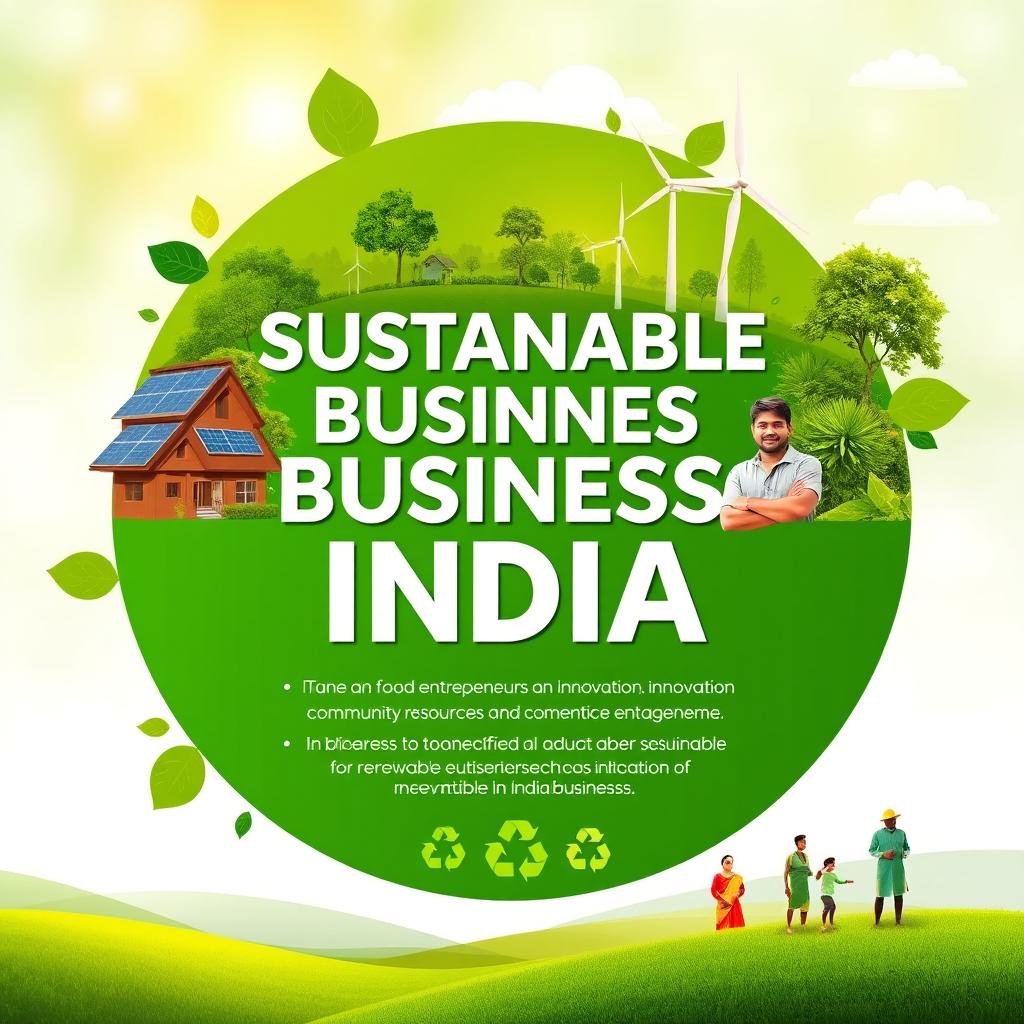 A visually striking poster promoting sustainable business practices in India