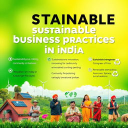 A visually striking poster promoting sustainable business practices in India