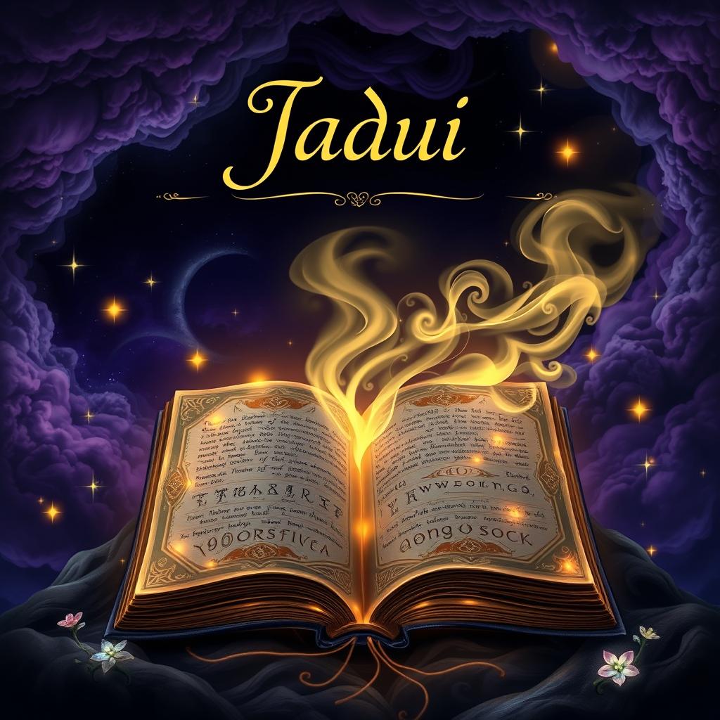 A mystical and enchanting thumbnail for a fantasy book titled 'Jadui'