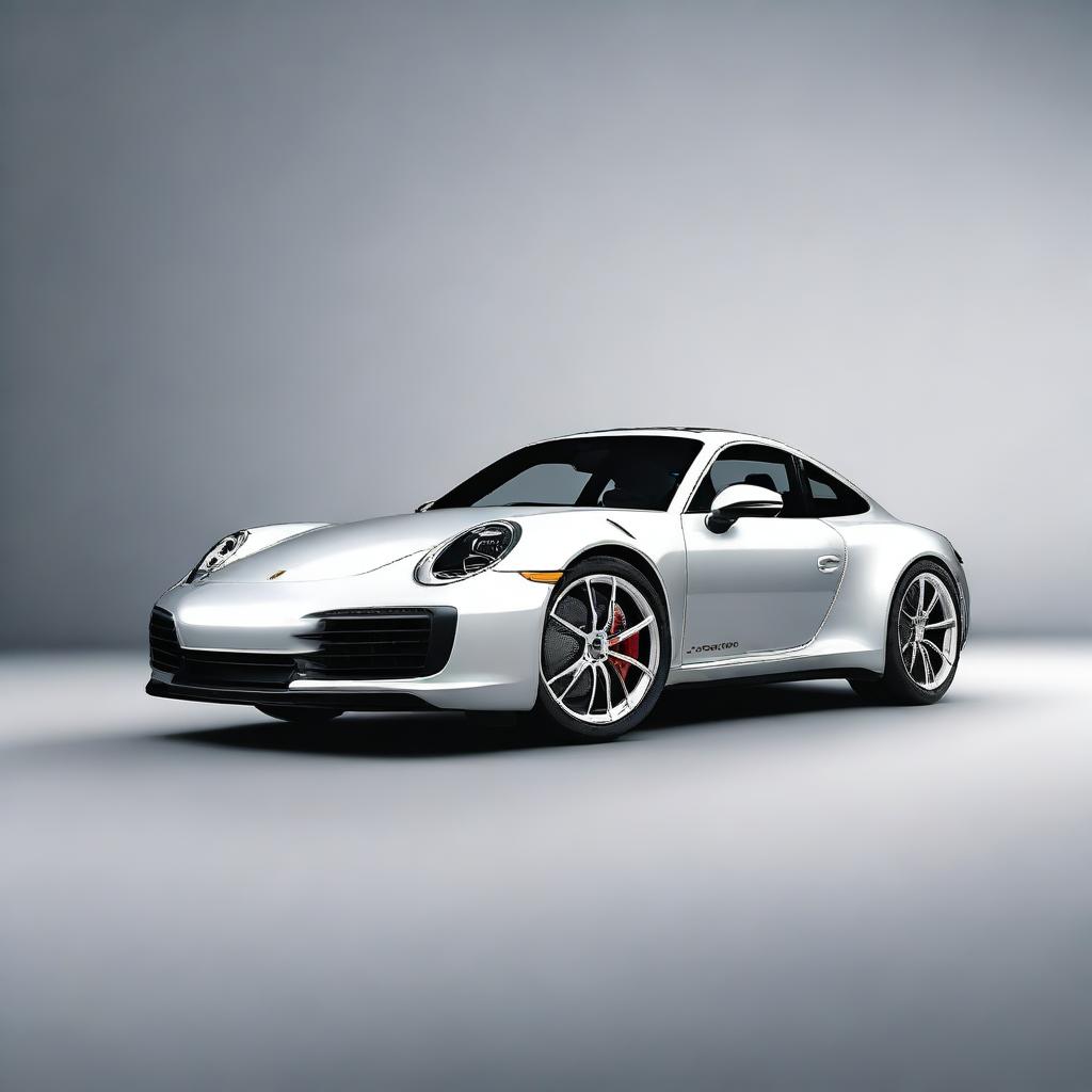 The image is a high-quality digital art representation of a Porsche 911