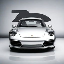 The image is a high-quality digital art representation of a Porsche 911