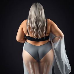 A striking view of a 55-year-old Indian plus-size woman, styled as a buxom and passionately voluptuous 'cougar'