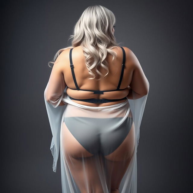 A striking view of a 55-year-old Indian plus-size woman, styled as a buxom and passionately voluptuous 'cougar'