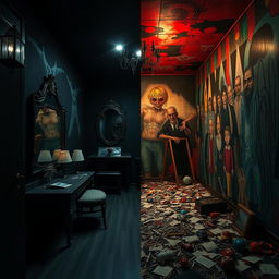 A scary escape room themed around bipolar disorder, designed to create an unsettling and thought-provoking experience