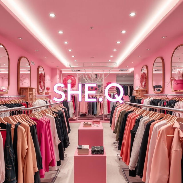 An interior view of a clothing store named SHE