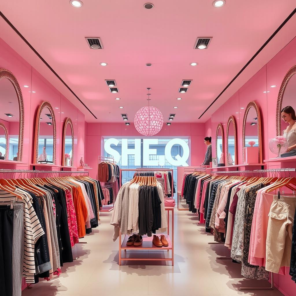 An interior view of a clothing store named SHE