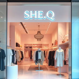 An interior view of a clothing store named SHE