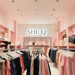 An interior view of a clothing store named SHE