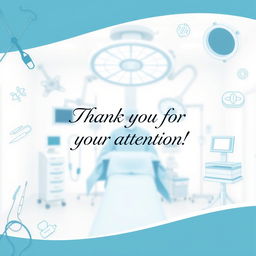 A professional medical presentation background showcasing anesthesia and general surgery