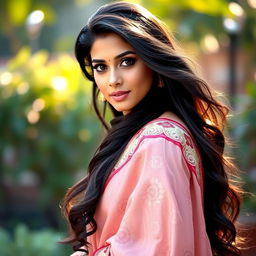 A stunning portrait of Aishwarya Lekshmi, an Indian actress known for her captivating gaze and elegant style