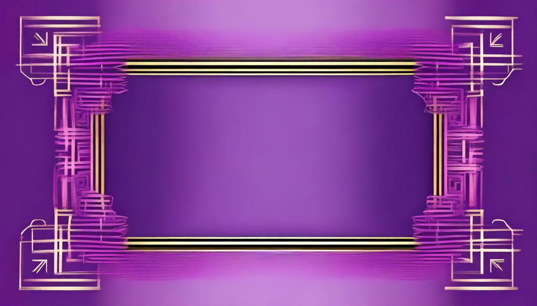 A high-quality digital art image of a blank, vibrant purple background with an epic pattern border frame