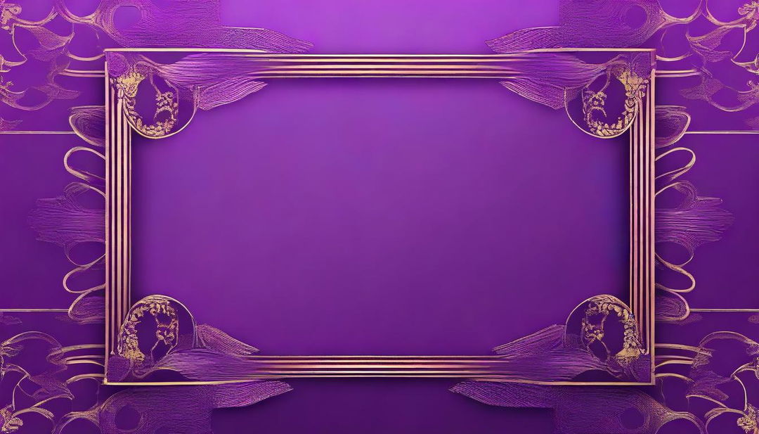 A high-quality digital art image of a blank, vibrant purple background with an epic pattern border frame