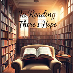 A beautifully designed poster showcasing the theme 'In Reading There's Hope'
