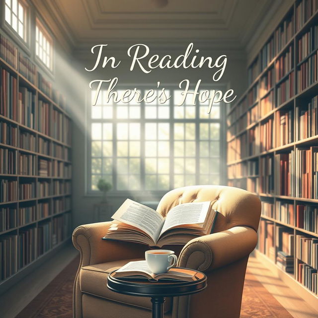 A beautifully designed poster showcasing the theme 'In Reading There's Hope'