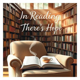 A beautifully designed poster showcasing the theme 'In Reading There's Hope'