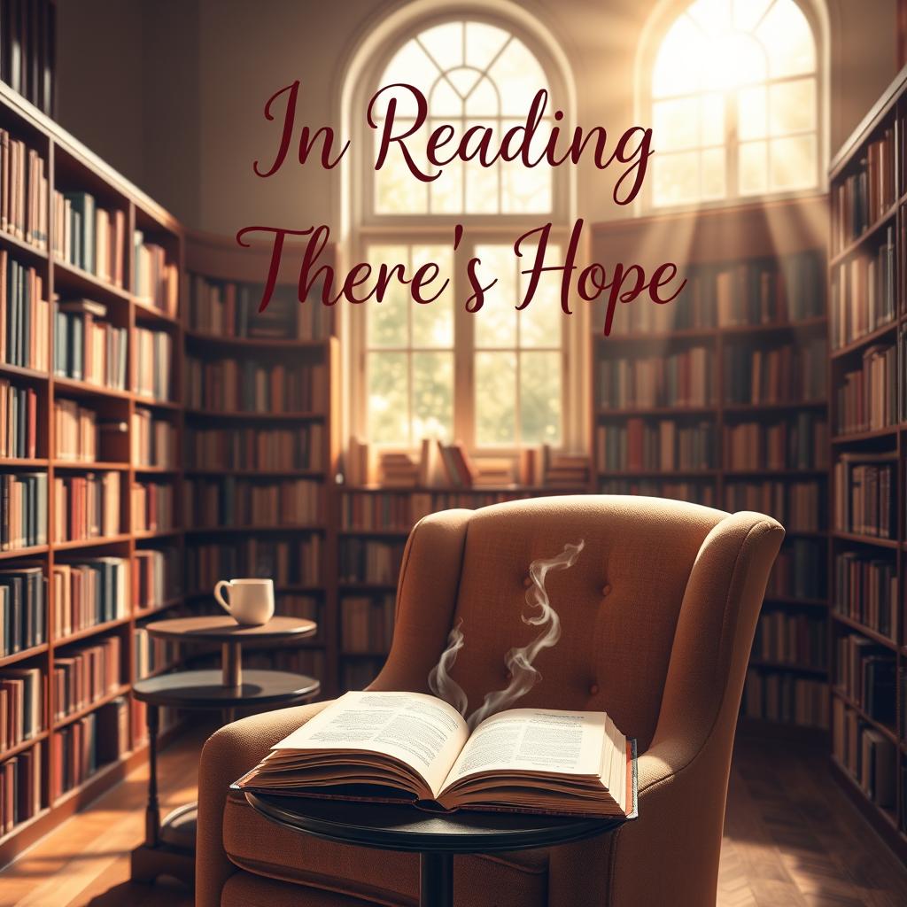 A beautifully designed poster showcasing the theme 'In Reading There's Hope'