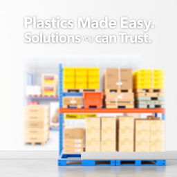 A professional poster featuring a bold headline reading 'Plastics Made Easy