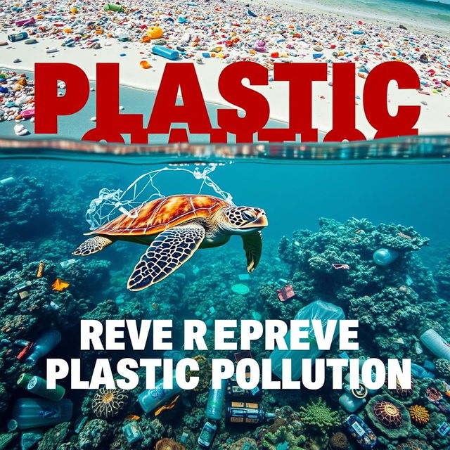 A striking and informative poster about plastic pollution