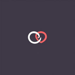 A minimalist logo design for a dating website, featuring simple geometric shapes and soft colors